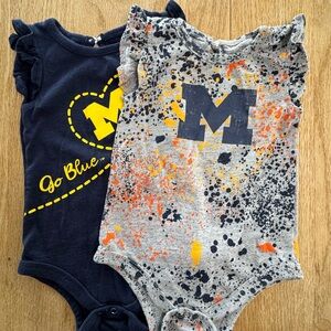 Michigan onesies, 3-6 Months